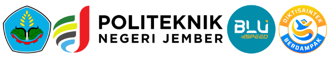 Logo Kemitraan Politeknik Negeri Jember, Pemkab Jember, BLU SPEED, Diktisaintek Berdampak